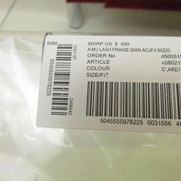 πNWOTπBurberry Lash Fringe Giant Red Wool Cashmere Nova Check Exploded Scarf 1 - Picture 4 of 12